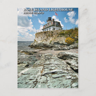 Farol de rosa Island, Cartão postal de Rhode Isla