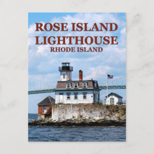 Farol de rosa Island, Cartão postal de Rhode Isla