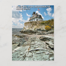 Farol de rosa Island, Cartão postal de Rhode Islan