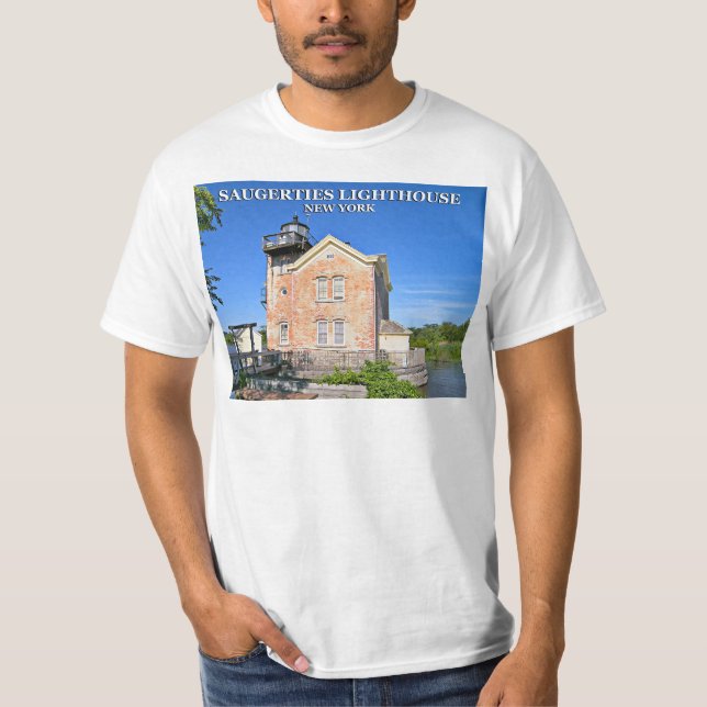 Farol de Saugerties, New York T-Shirt (Frente)