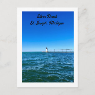 Farol de Silver Beach St. Joseph, MI Cartão Postal