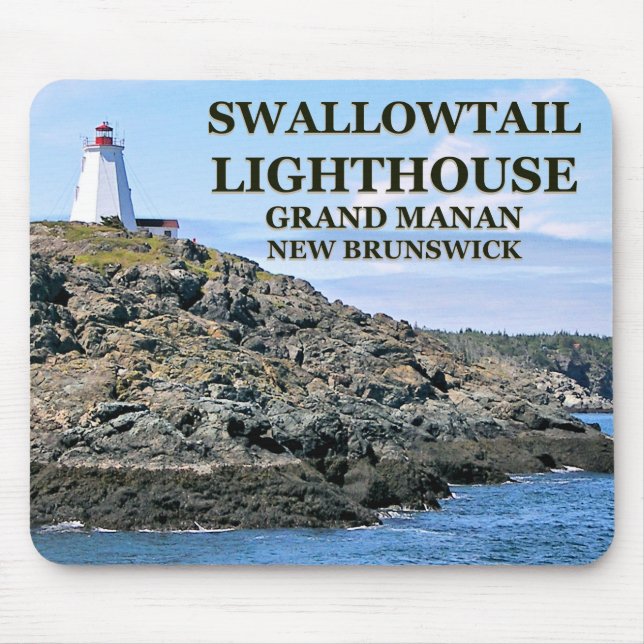 Farol de Swallowtail, Grand Manan, N.B. Mousepad (Frente)