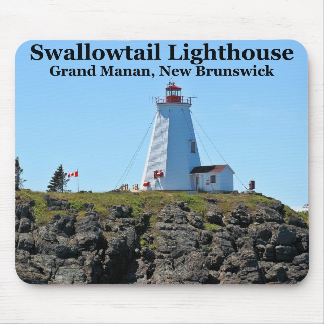 Farol de Swallowtail, Grand Manan, N.B. Mousepad (Frente)