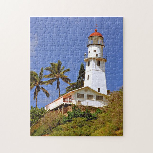 Farol Diamond Head, O'ahu, Quebra-cabeça Hawai'i (Vertical)