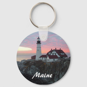 Farol do farol de Portland no chaveiro de Maine