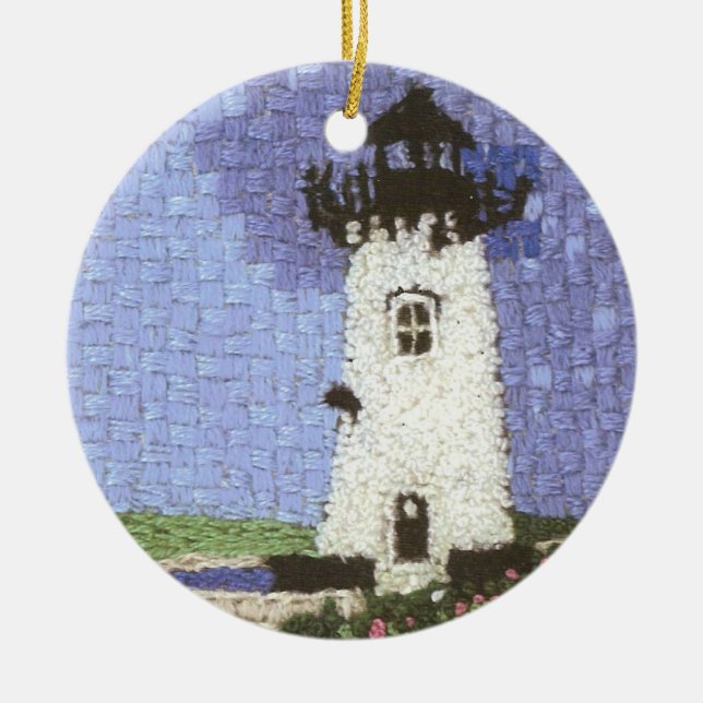 Farol do Martha's Vineyard do ornamento (Frente)