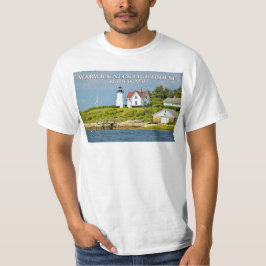 Farol do pescoço de Warwick, Rhode - t-shirt da