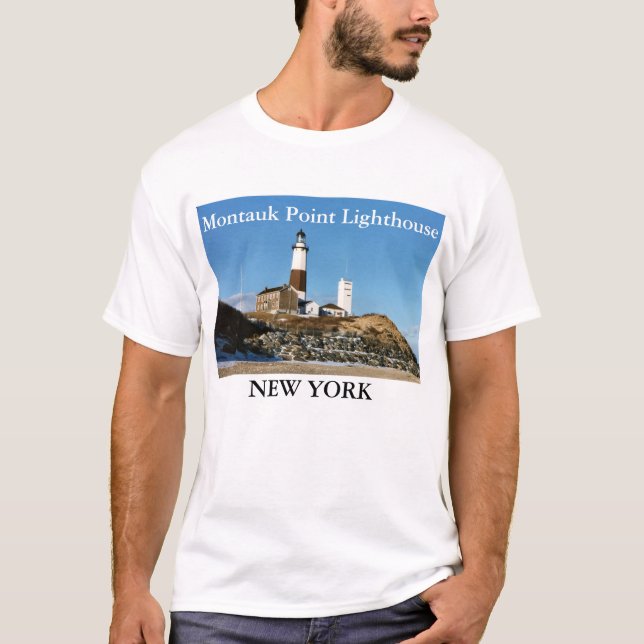 Farol do ponto de Montauk, t-shirt de New York (Frente)
