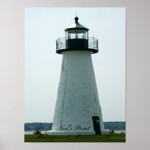 Farol do ponto de Ned, impressão de Massachusetts