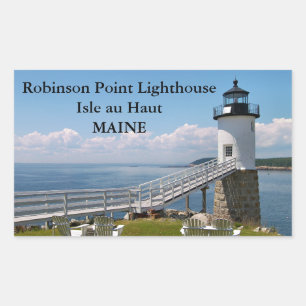 Farol do ponto de Robinson, etiquetas de Maine