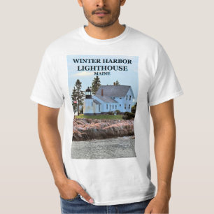 Farol do porto do inverno, t-shirt de Maine