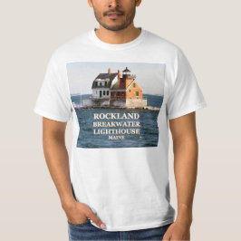 Farol do quebra-mar de Rockland, t-shirt de Maine