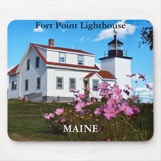 Farol Fort Point, Maine Mousepad (Frente)