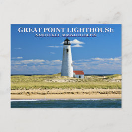 Farol Great Point, Nantucket, MA Cartão Postal