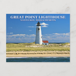Farol Great Point, Nantucket, MA Cartão Postal