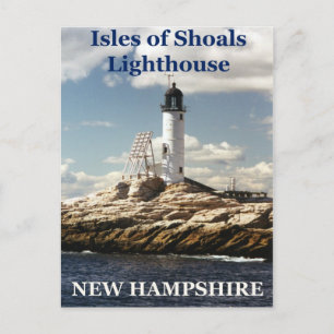 Farol Isles of Shoals, Cartão Postal de New Hampsh