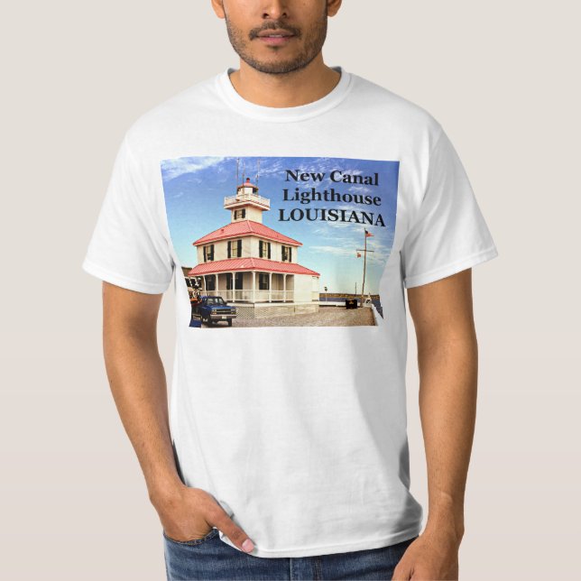 Farol novo do canal, t-shirt de Louisiana (Frente)