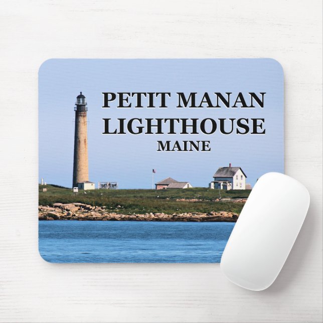 Farol Petit Manan, Maine Mousepad (Com mouse)