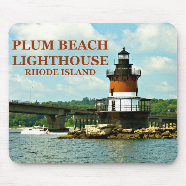 Farol Plum Beach, Rhode Island Mousepad (Frente)