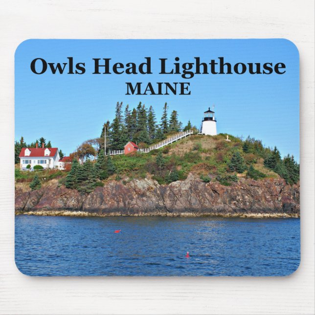 Farol principal das corujas, Maine Mousepad (Frente)