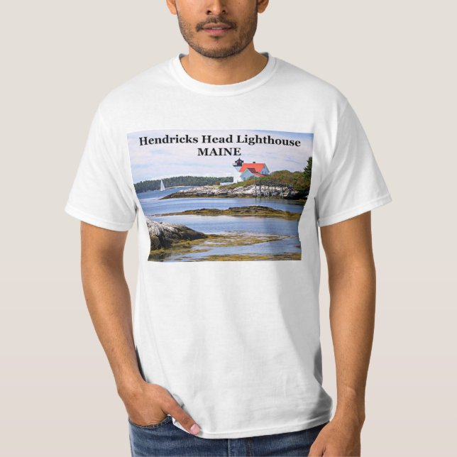 Farol principal de Hendricks, t-shirt de Maine (Frente)