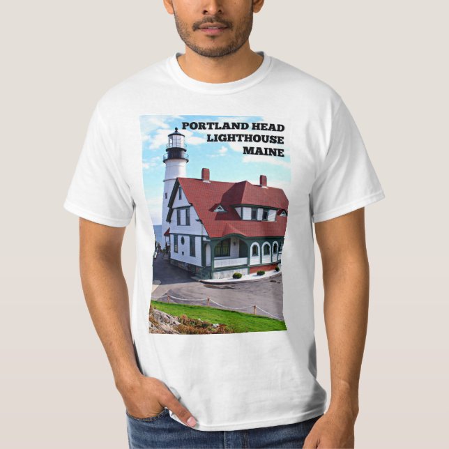 Farol principal de Portland, t-shirt de Maine (Frente)