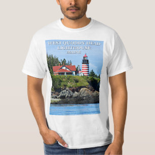 Farol principal ocidental de Quoddy, t-shirt de