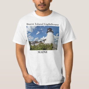 Farol queimado da ilha, t-shirt de Maine