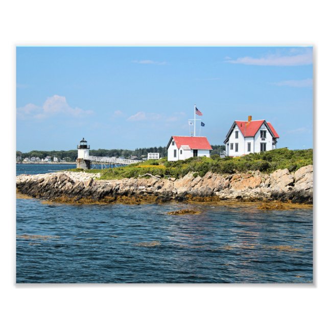 Farol Ram Island, Impressão de Foto Maine (Frente)
