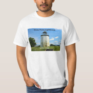 Farol rochoso do ponto, t-shirt de New York