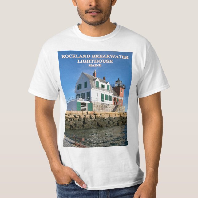 Farol Rockland Breakwater, Maine T-Shirt (Frente)