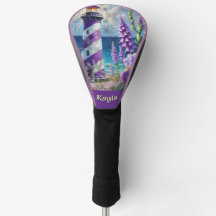 Farol Roxo com Foxglove & Iris Personalizado