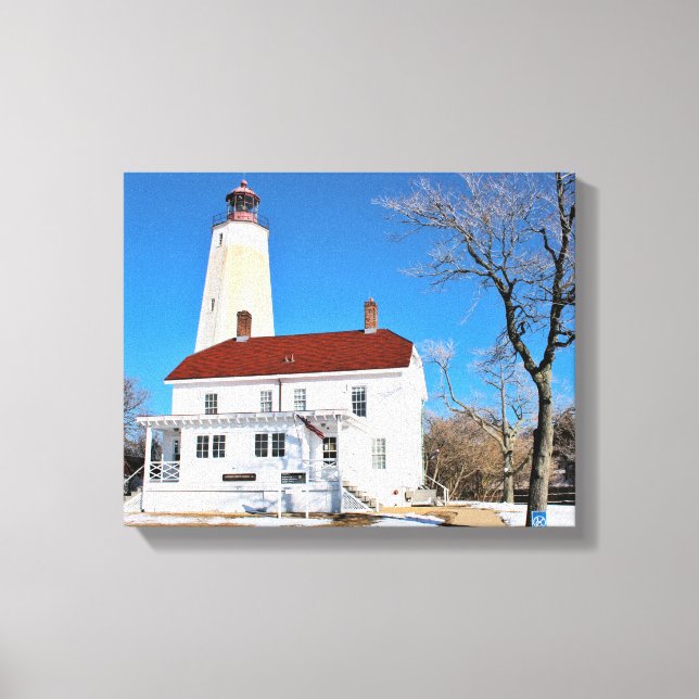 Farol Sandy Hook, Canvas de Nova Jersey (Frente)