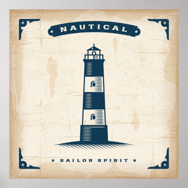 Farol Vintage Poster 1 (Frente)