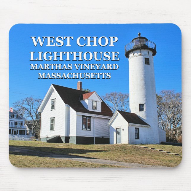 Farol West Chop, Marthas Vineyard MÃE Mousepad (Frente)