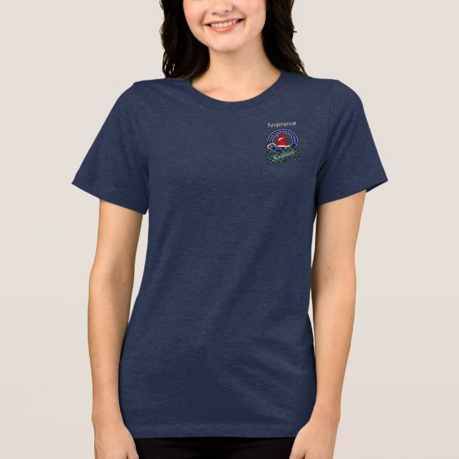 Farquharson Clan Badge & Tartan T-Shirt (Frente)