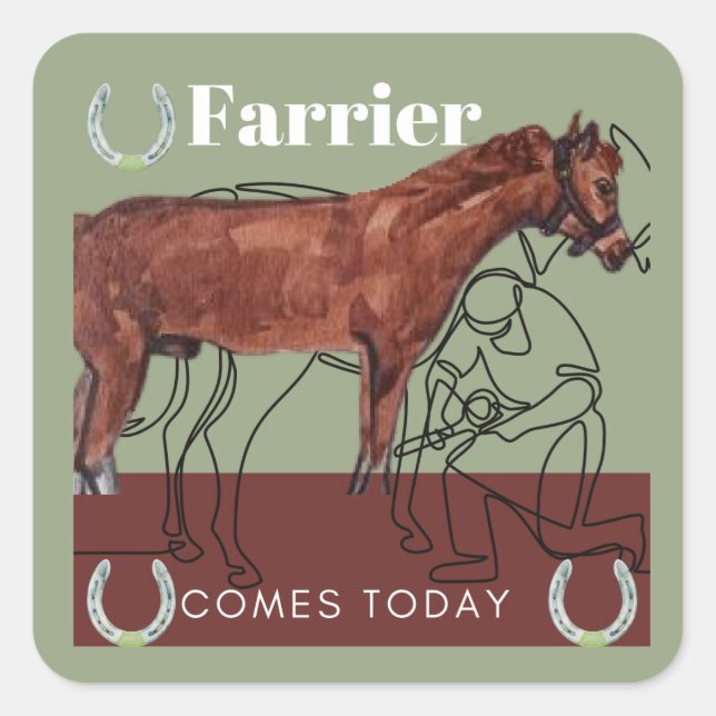 farrier vem hoje com o autocolante quadrado (Frente)