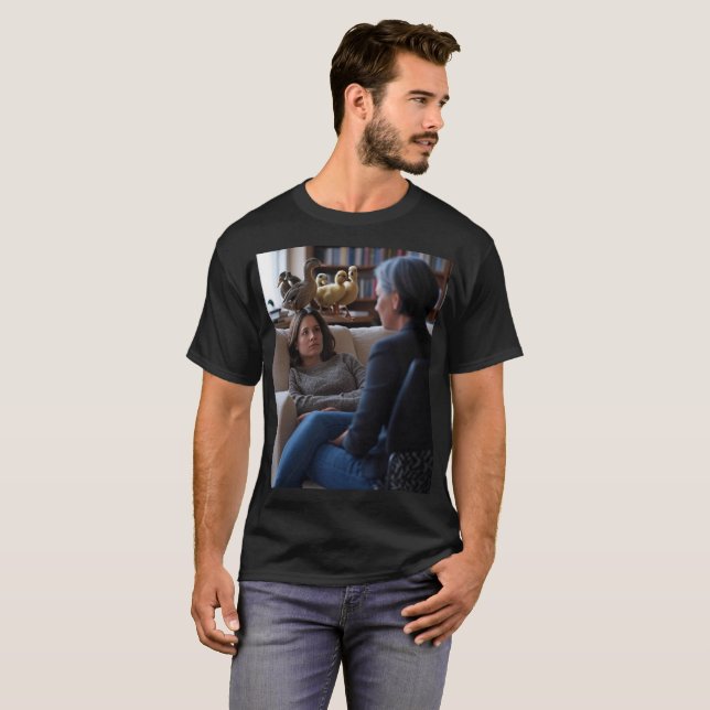 Fascination With Ducks men black T-shirt (Frente Completa)