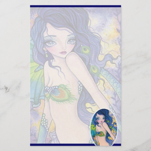 Fascínio do pavão - artigos de papelaria (Frente)