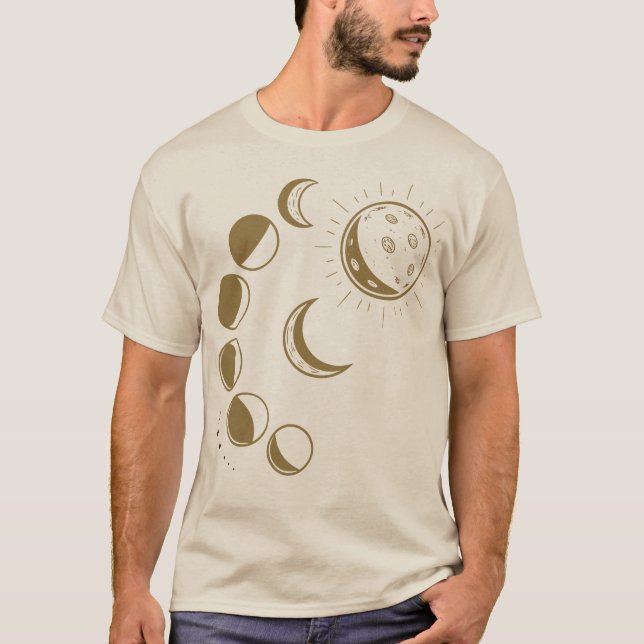 Fases da Lua Celestial e Camiseta da Terra - Estét (Frente)