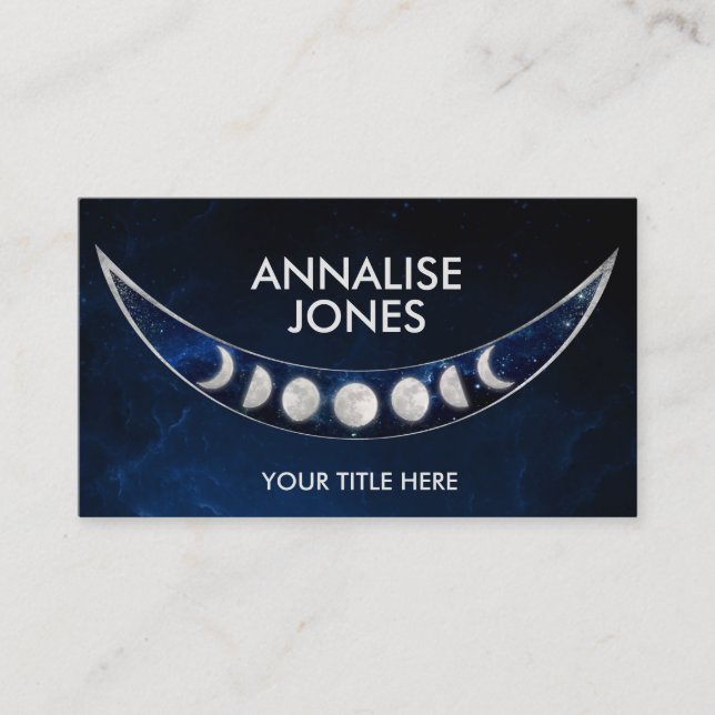 Fases da lua - nebulosa cartão de visita (Frente)