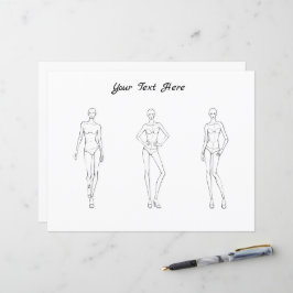 Fashion Female Figura Modelo Croquis