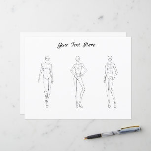 Fashion Female Figura Modelo Croquis