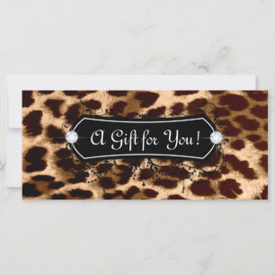 Fashion Jewelry Gift Card Leopard