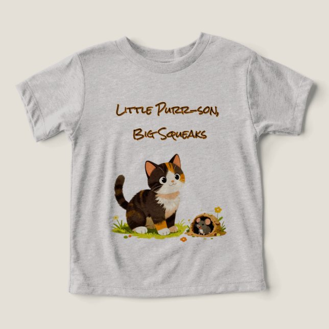 Fashion Preschool Kitten Mouse T-Shirt (Design frontal)