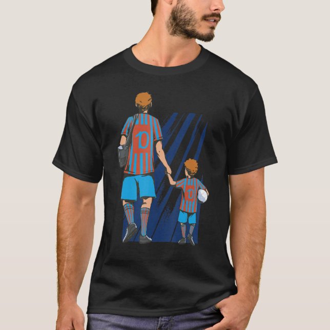 Father And Son Soccer Fans T-Shirt (Frente)