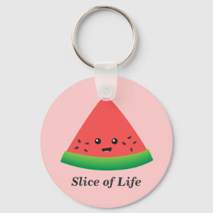 Fatia Bonita de Chaveiro rosa de melancia