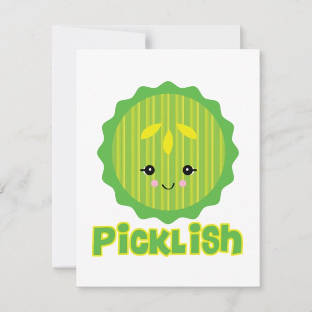 fatia de picles kawaii picklish (Frente)