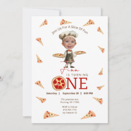 Fatia Do Convite Fotográfico De primeiro aniversar