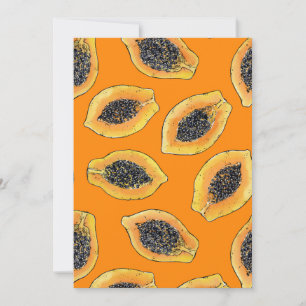 Fatias de mamão em laranja